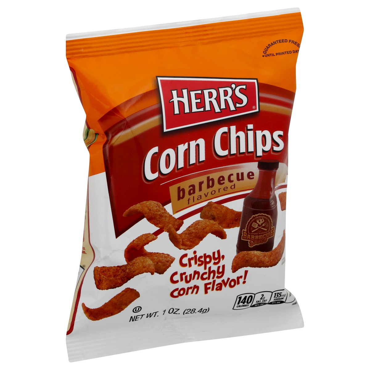 slide 5 of 9, Herr's Barbecue Flavored Corn Chips 1 oz, 1 oz