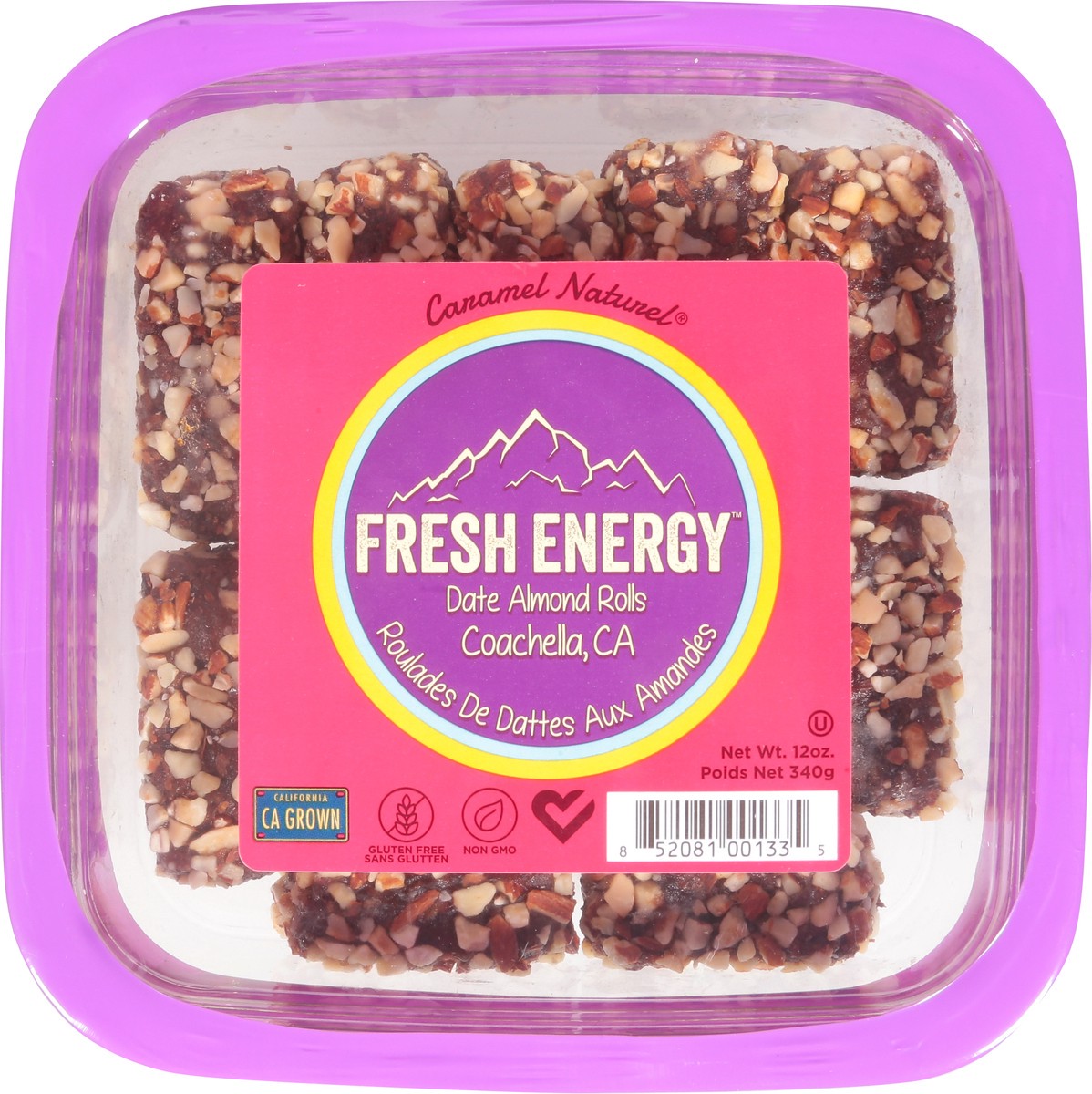 slide 10 of 13, Caramel Naturel Fresh Energy Date Almond Rolls 12 oz, 12 oz