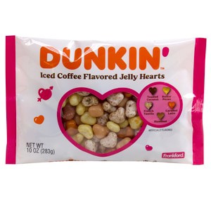 slide 1 of 1, Dunkin' Jelly Beans Heart Bag, 10 oz