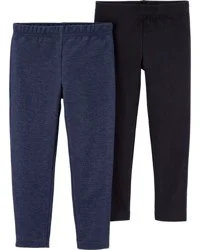 Carter's Baby 2-Pack Navy & Black Leggings, 3M