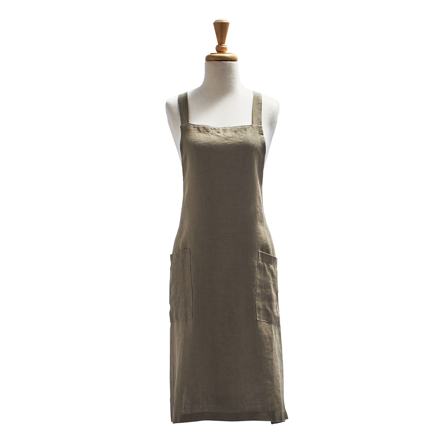 slide 1 of 1, Sur La Table Linen Apron, Olive, 1 ct