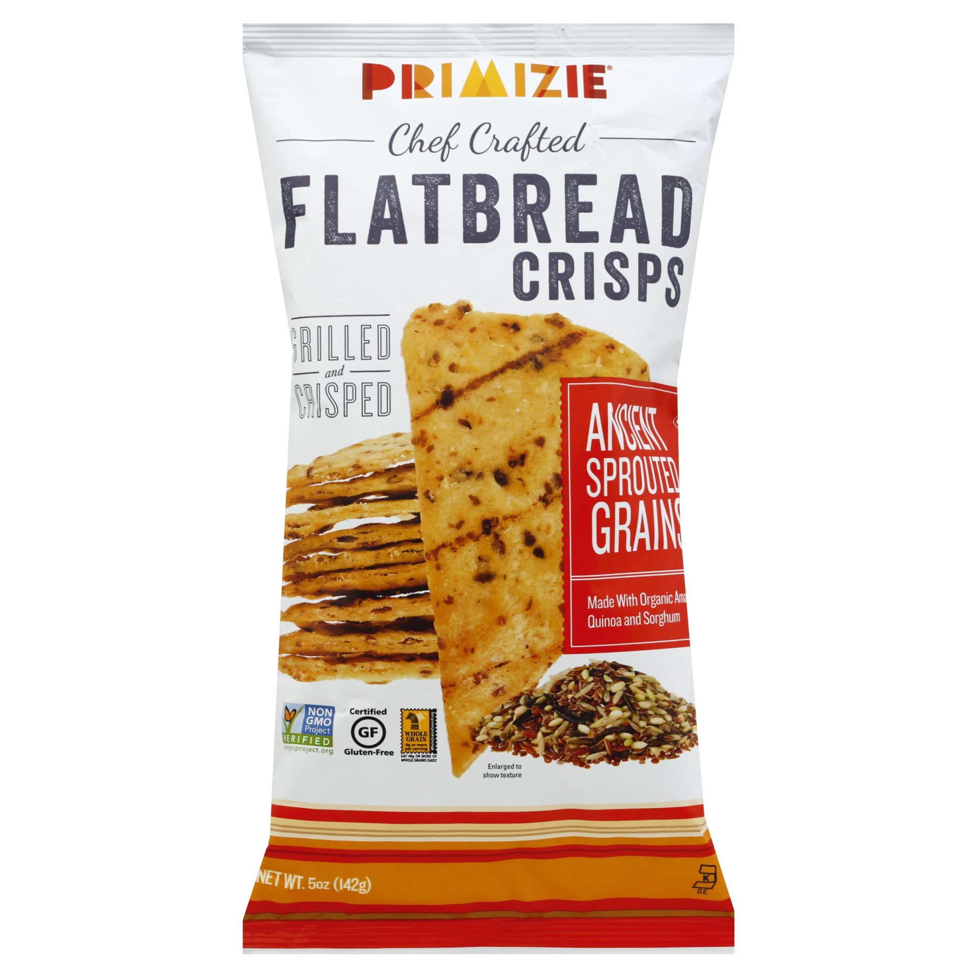 slide 1 of 5, Primizie Ancient Sprouted Grains Flatbread Crisps, 5 oz