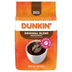Dunkin' Dunkin’ Original Blend Medium Roast Whole Bean Coffee, 18 Oz. Bag