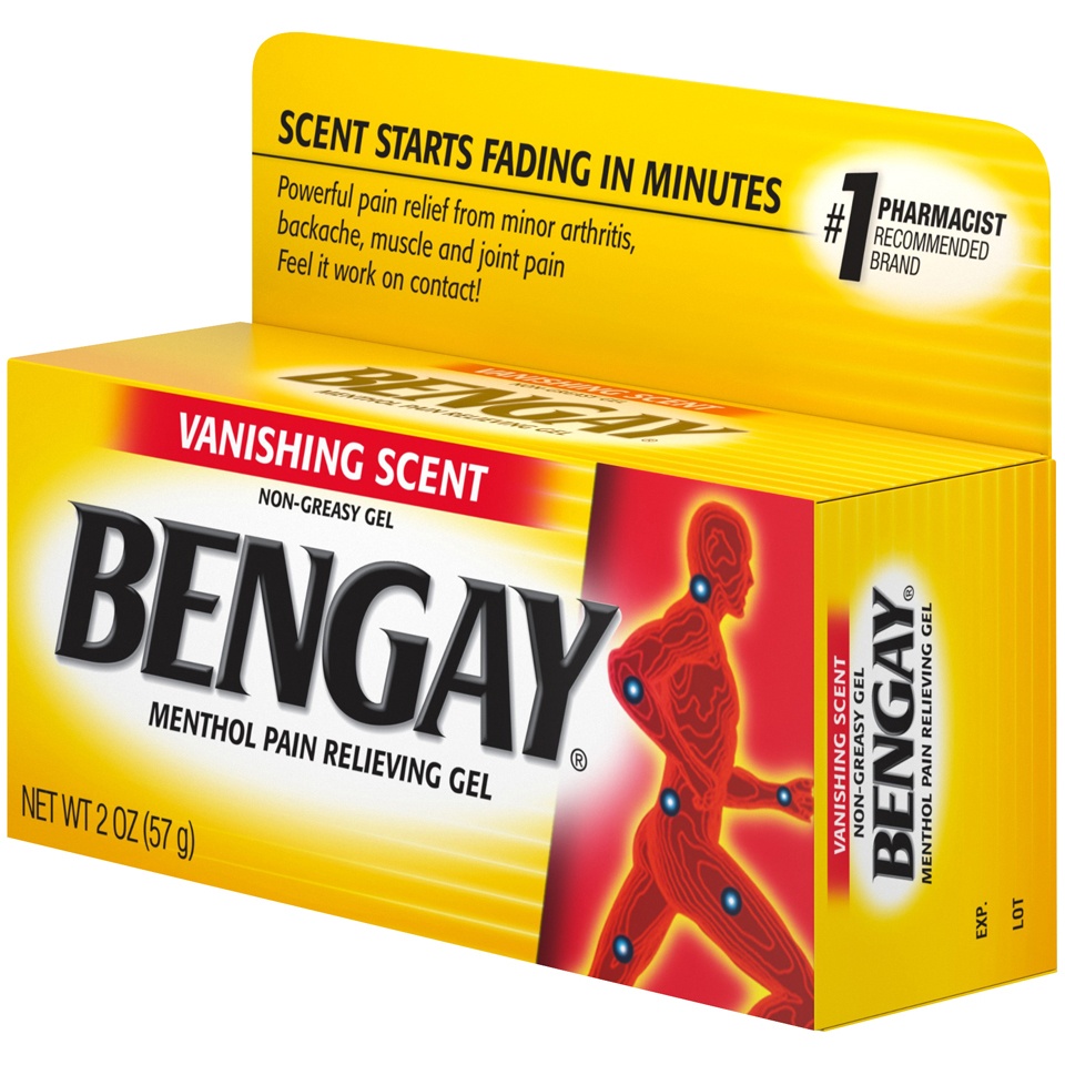 Vanishing Scent Bengay Pain Relief Gel, NonGreasy Minor Arthritis