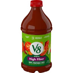V8 High Fiber Original 100% Vegetable Juice, 46 fl oz Bottle