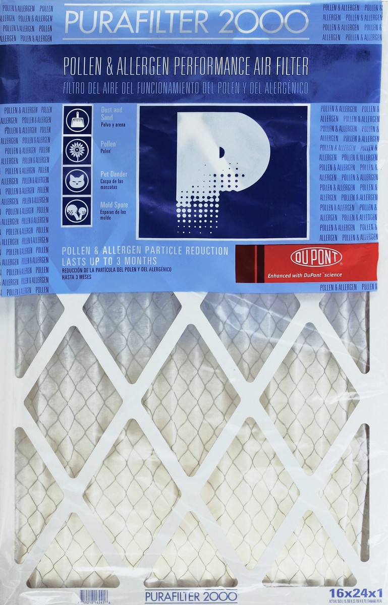 slide 3 of 3, Purafilter MERV 8 Blue Air Filter, 1 ct