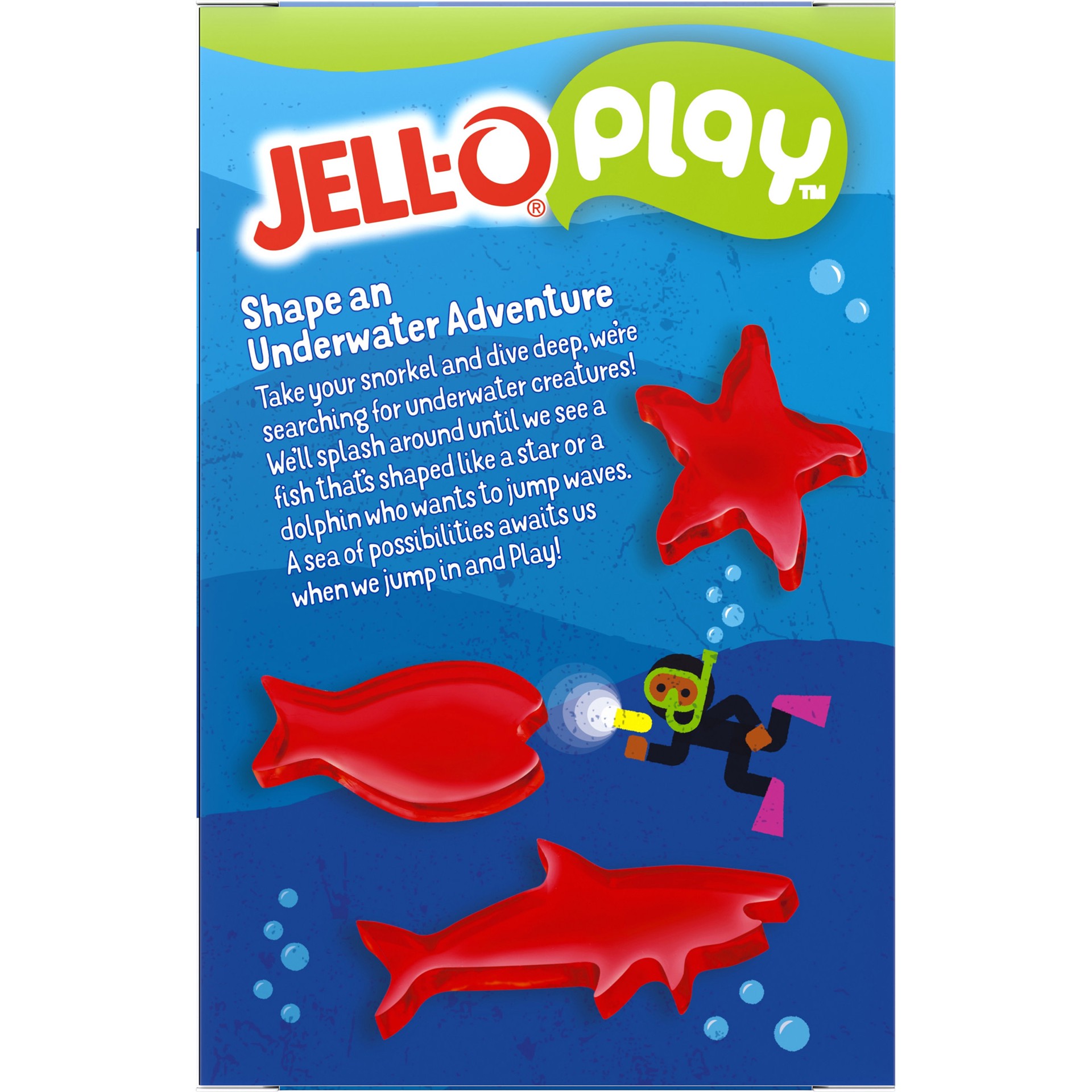 slide 10 of 10, Jell-O Play Ocean Cutters Strawberry Gelatin Mix Kit, 6 oz Box, 6 oz