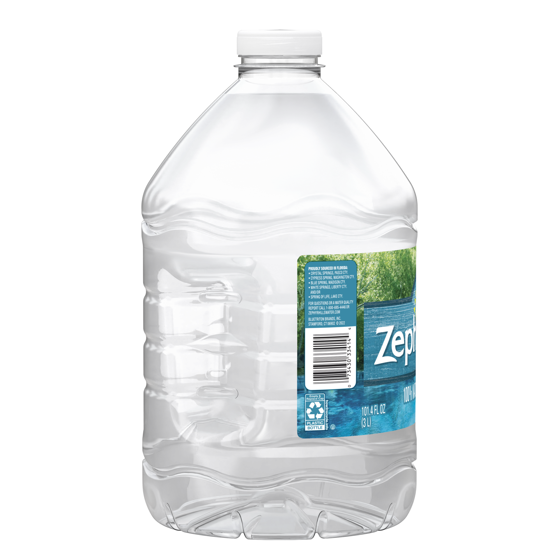 slide 4 of 4, ZEPHYRHILLS Brand 100% Natural Spring Water, 101.4-ounce plastic bottle, 101.4 oz