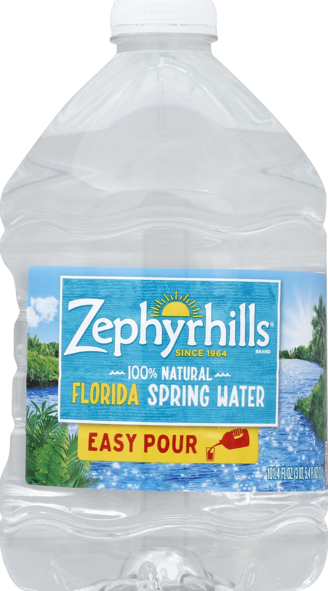 slide 5 of 6, Zephyrhills 100% Natural Florida Spring Water, 3 liter