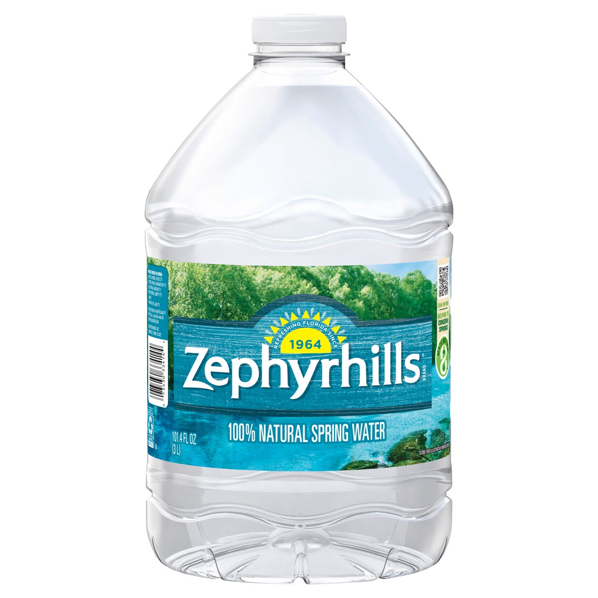 slide 1 of 4, ZEPHYRHILLS Brand 100% Natural Spring Water, 101.4-ounce plastic bottle, 101.4 oz