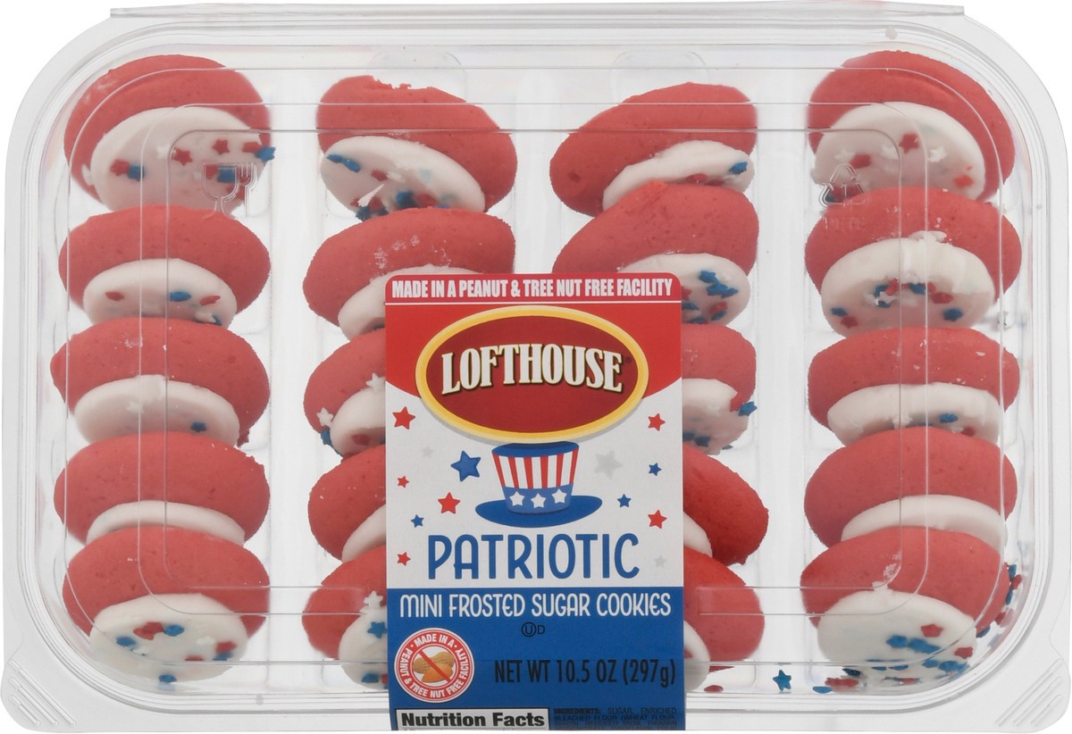 slide 3 of 15, Lofthouse Mini Patriotic Frosted Sugar Cookies 10.5 oz, 10.5 oz