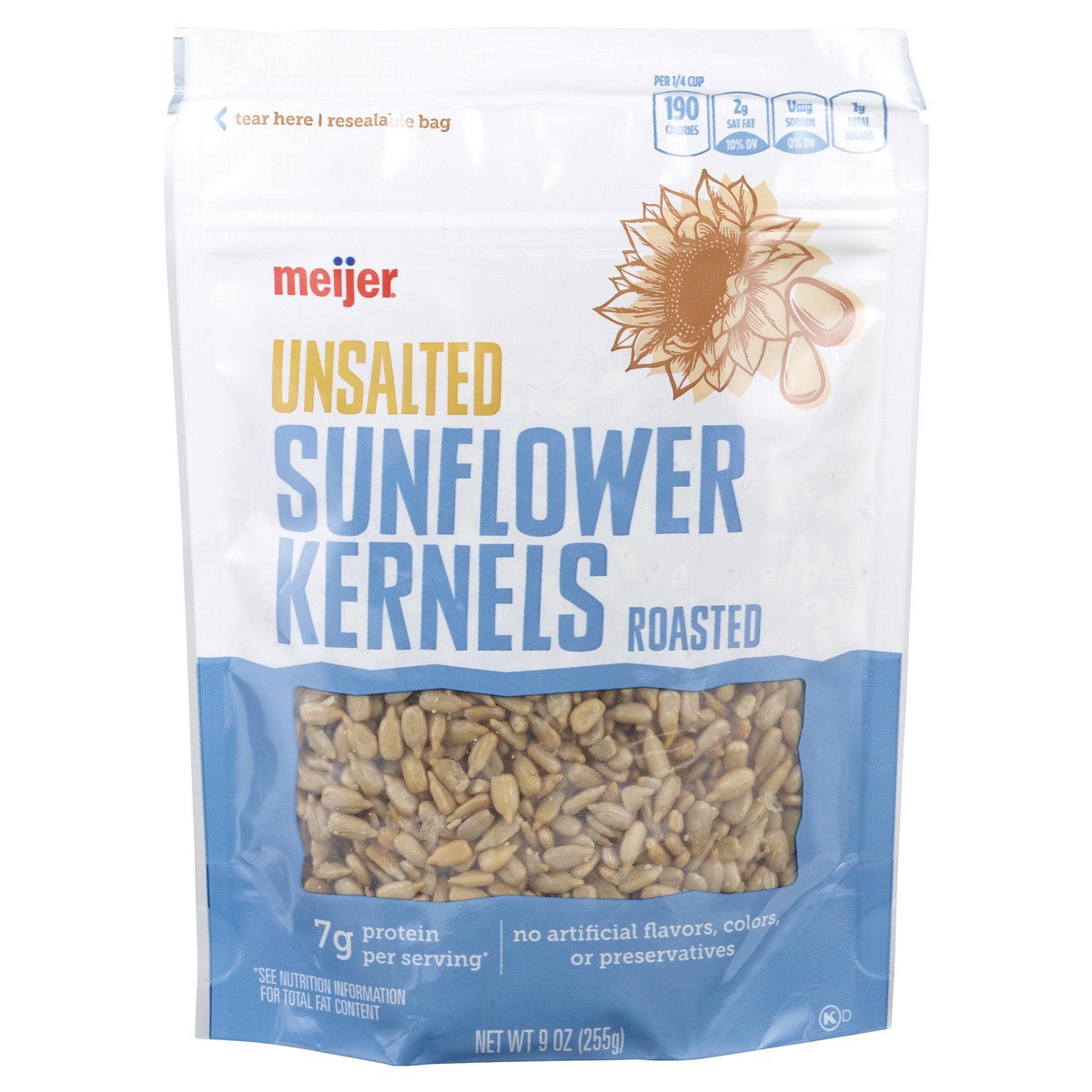 slide 1 of 5, Meijer Unsalted Roasted Sunflower Kernels, 9 oz