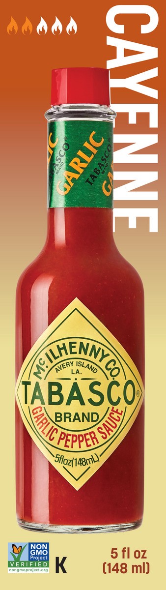 slide 1 of 14, Tabasco TABASCO Garlic Pepper Sauce, 5 oz, 5 fl oz