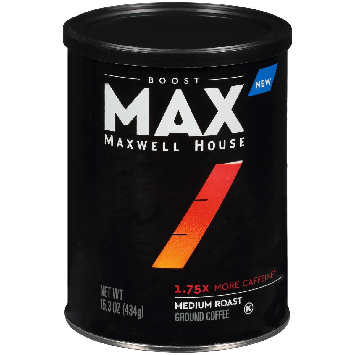 slide 1 of 7, Maxwell House Max Boost Medium Roast Ground Coffee with 1.75X More Caffeine ister, 15.3 oz