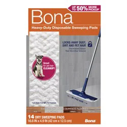 Bona Heavy Duty Disposable Sweeping Pads for Multi-Surface Floors, 14 ct