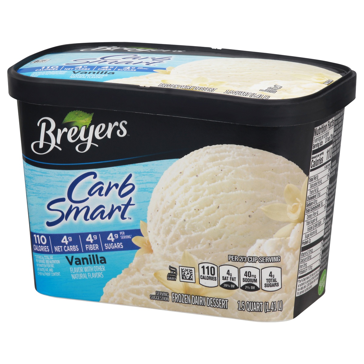 Breyer's Carb Smart Vanilla Frozen Dairy Dessert 48 oz | Shipt