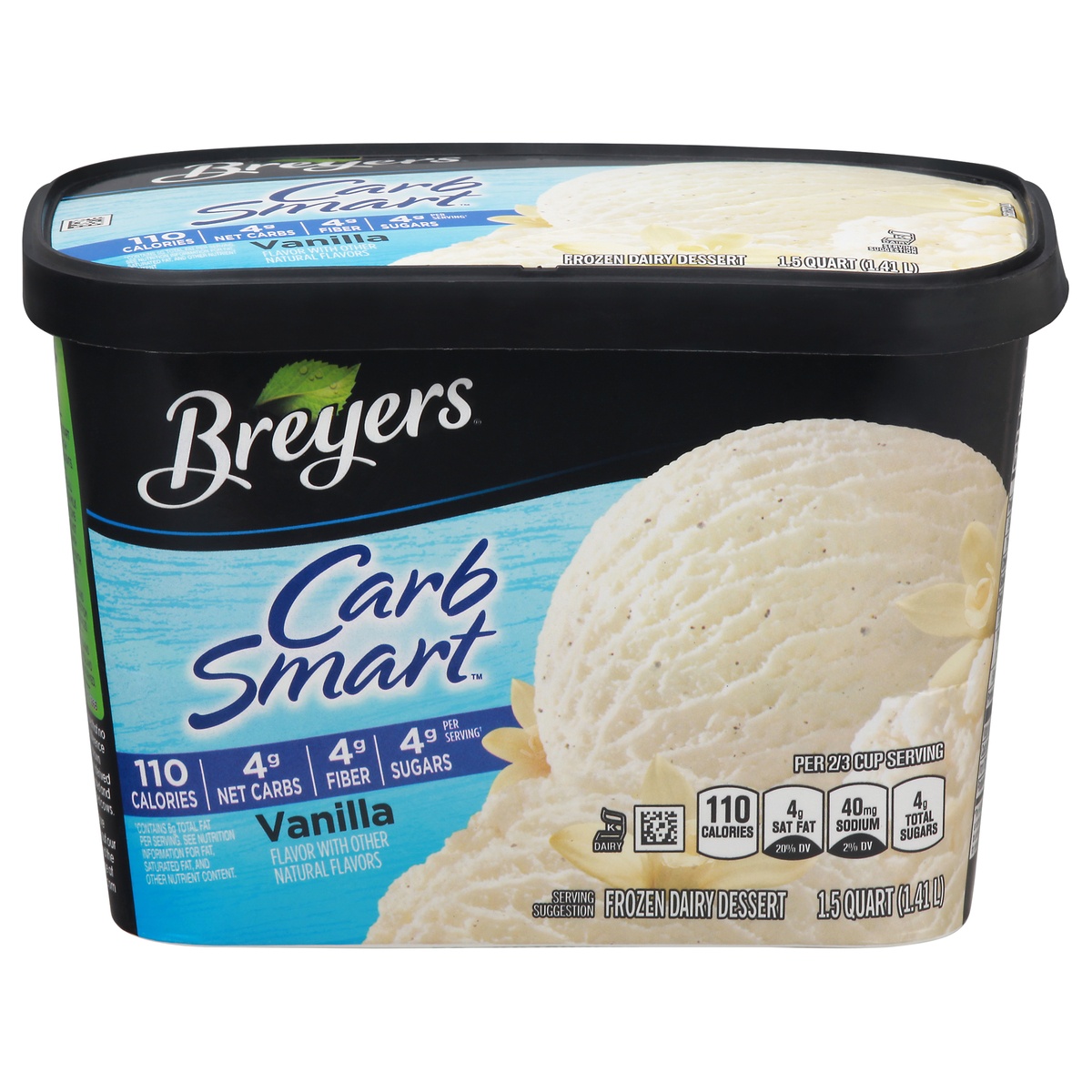 Breyer's Carb Smart Vanilla Frozen Dairy Dessert 48 oz | Shipt