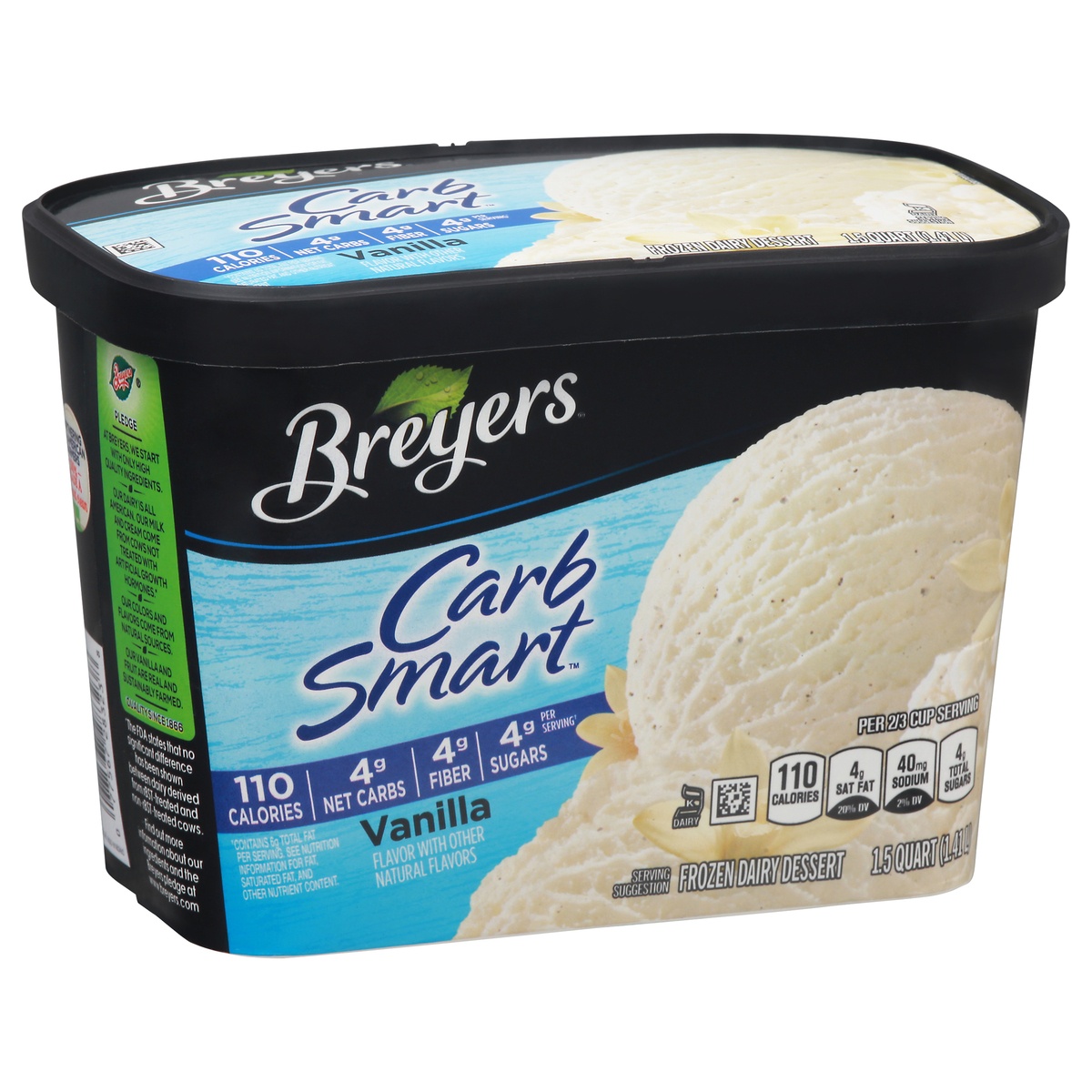 Breyer's Carb Smart Vanilla Frozen Dairy Dessert 48 oz | Shipt