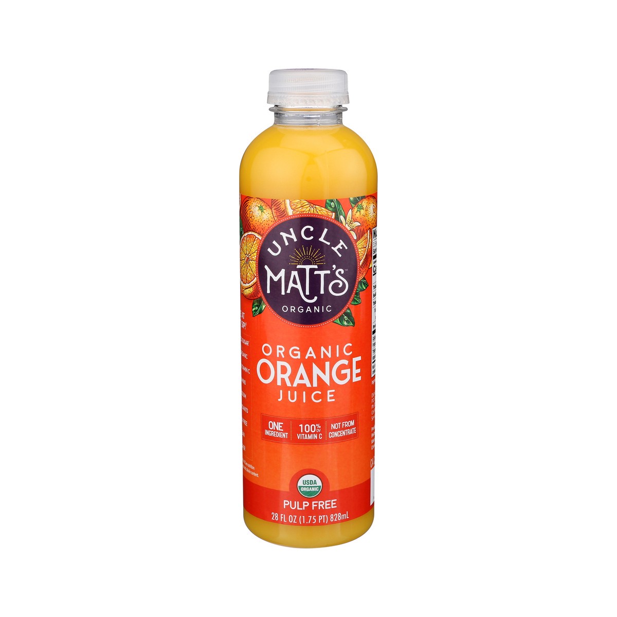 slide 1 of 8, Uncle Matt's Organic Pulp Free Orange Juice 28 fl oz, 28 oz