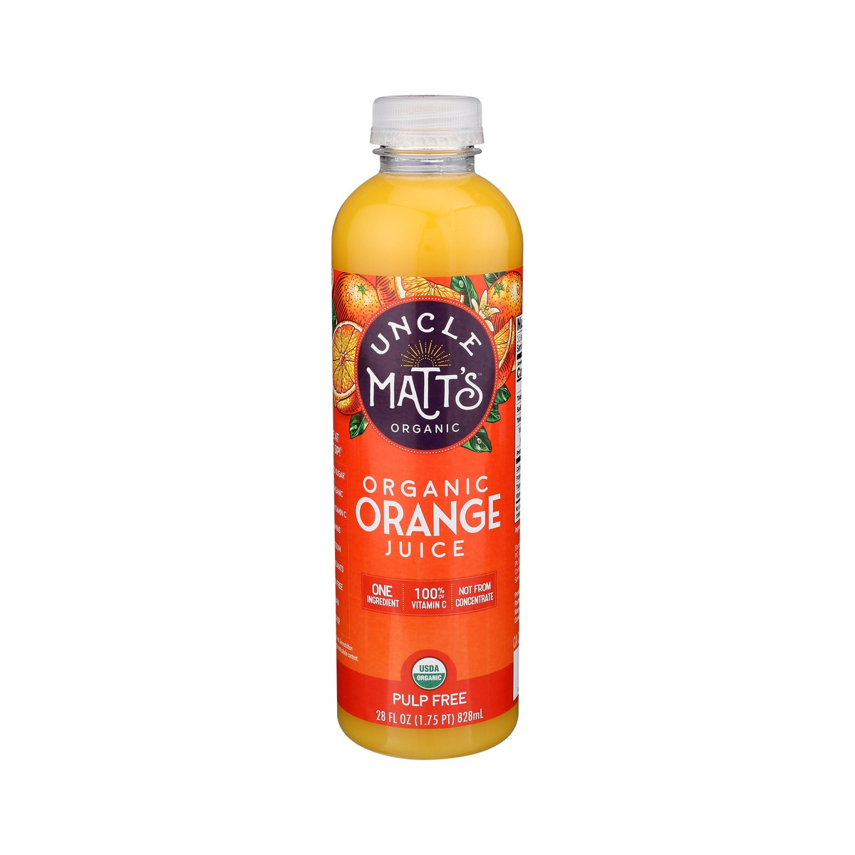 slide 1 of 8, Uncle Matt's Organic Pulp Free Orange Juice 28 fl oz, 28 fl oz