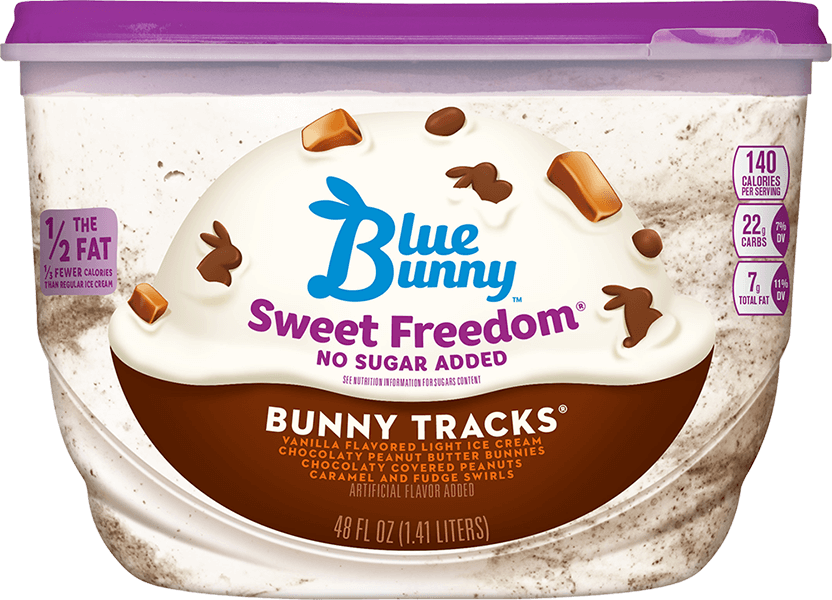 slide 1 of 1, Blue BunnySweet Freedom Bunny Tracks Ice Cream, 48 fl oz