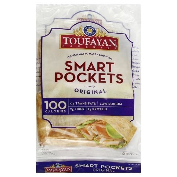 slide 1 of 1, Toufayan Bakeries Original Smart Pockets, 7.4 oz