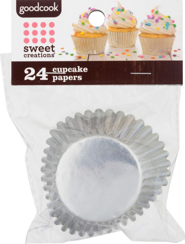 slide 1 of 1, Sweet Creations By Goodcook Foil Cupcakes Paper, 24 ct