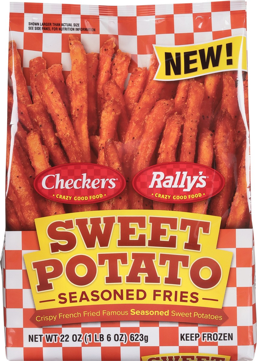 slide 3 of 9, Checkers/Rally's Sweet Potato Seasoned Fries 22 oz, 22 oz