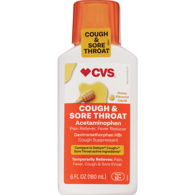 slide 1 of 1, Cvs Cough Sore Throat Relief, Honey,, 1 ct