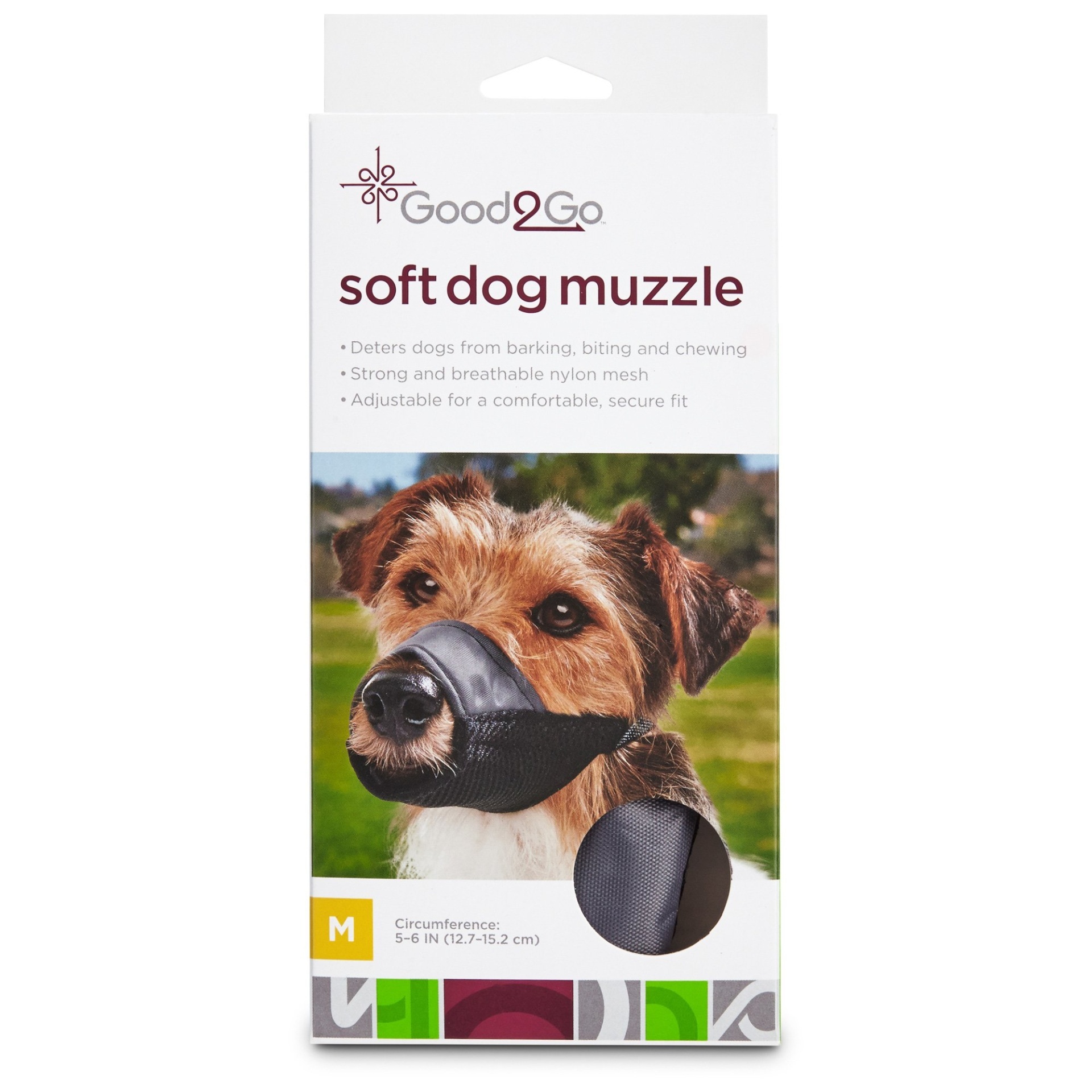 slide 1 of 1, Good2Go Nylon Dog Muzzle, M