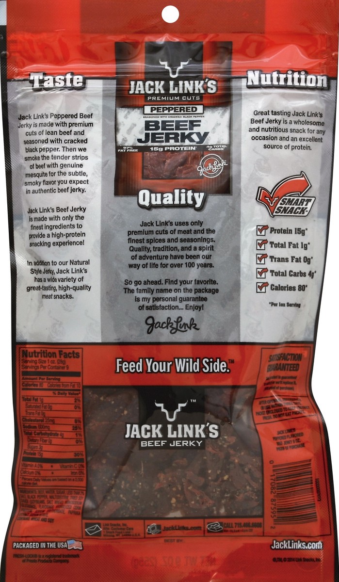 slide 3 of 4, Jack Link's Jerky Peppered, 8 oz