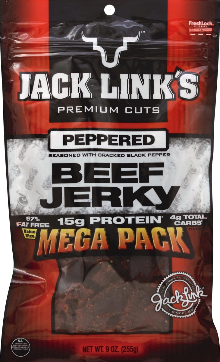 slide 1 of 4, Jack Link's Jerky Peppered, 8 oz