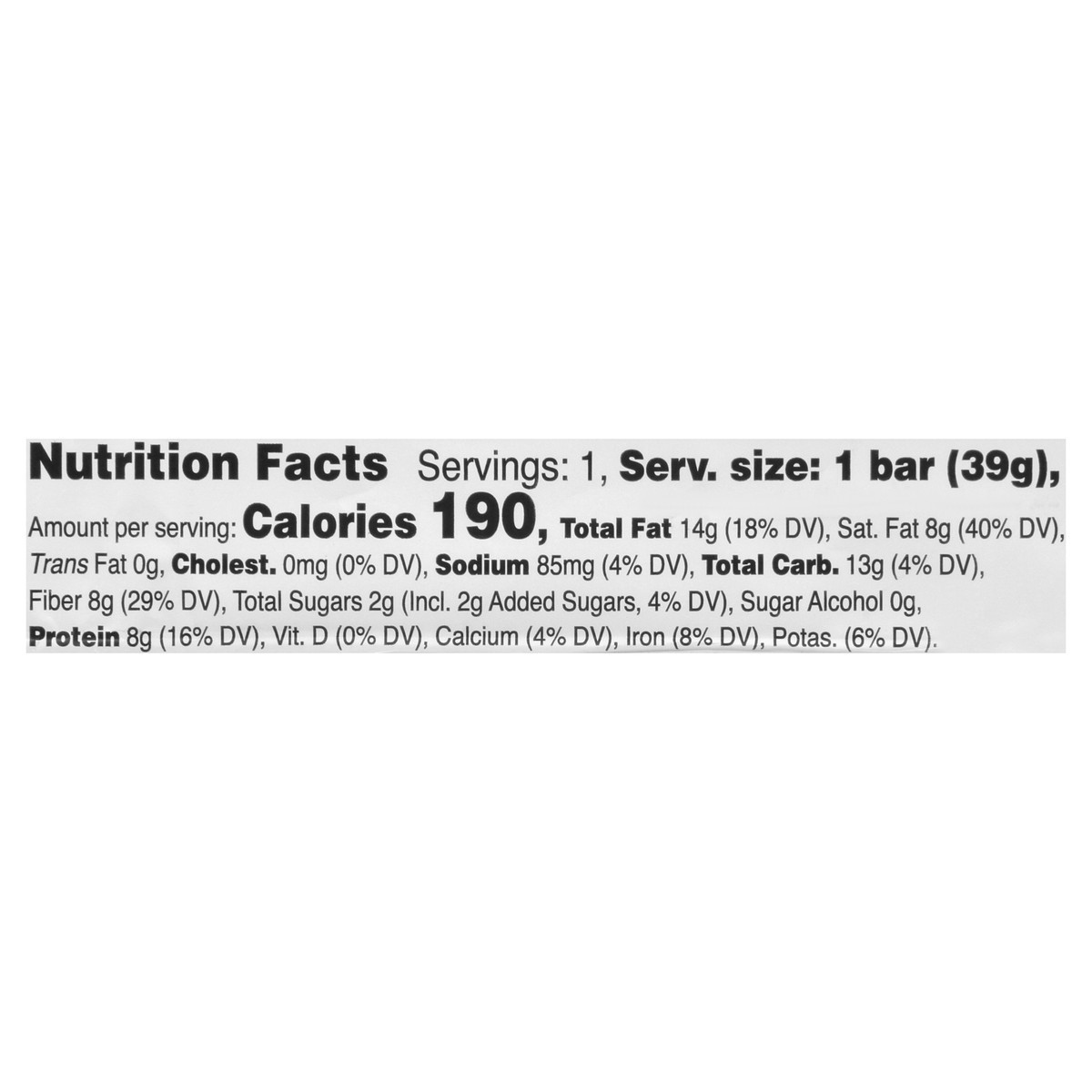 slide 10 of 12, Love Good Fats Coconut Chocolate Chip Protein Bar 1.38 oz, 1.38 oz