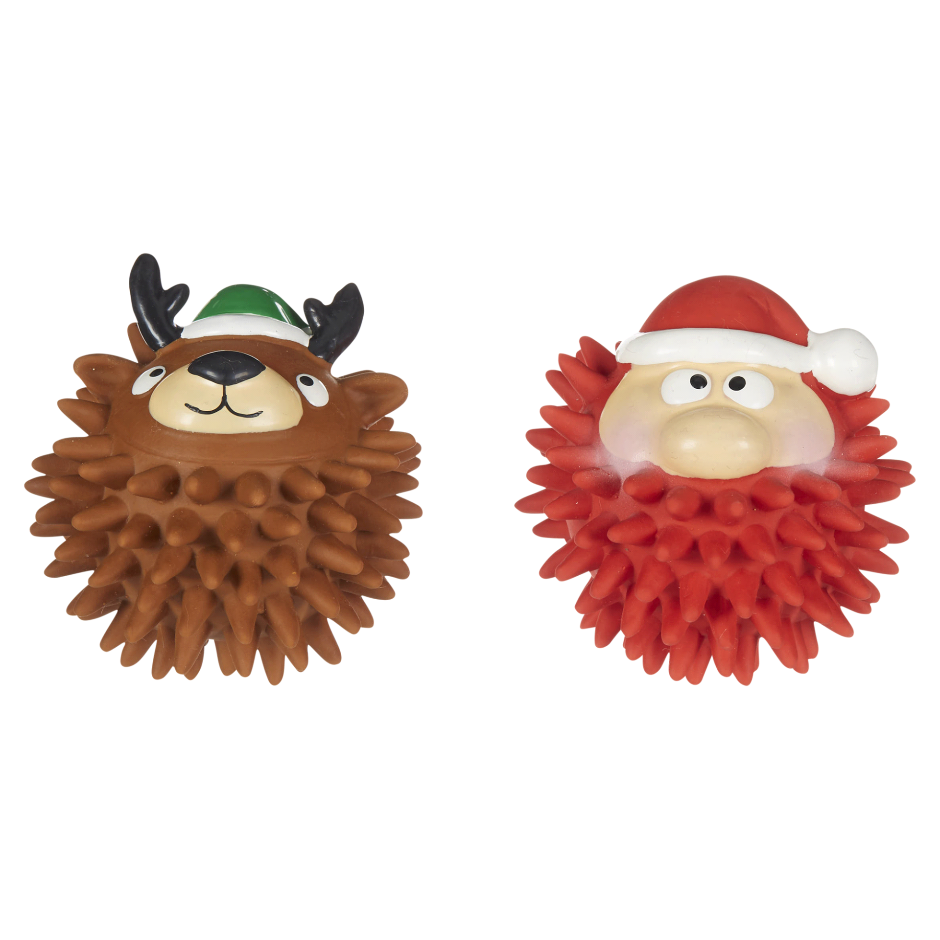 slide 1 of 1, Meijer Holiday Latex Spiky Ball Dog Toy, 1 ct