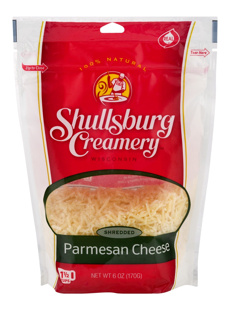 slide 1 of 1, Shullsburg Creamery Shredded Parmesan Cheese, 6 oz