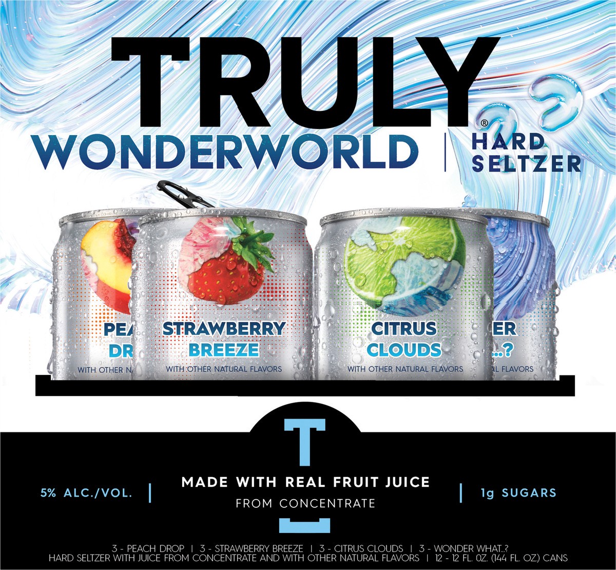 slide 4 of 6, TRULY Hard Seltzer Red, White & TRU Party Pack Variety (12 fl. oz. Can, 12pk.), 12 ct; 12 oz