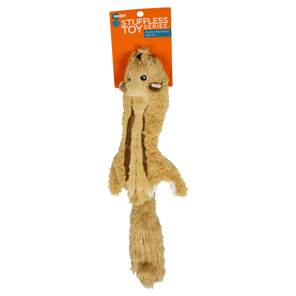 slide 1 of 2, Meijer Large 23 Stuffless Beaver or Squirrel Dog Toy, 23 in