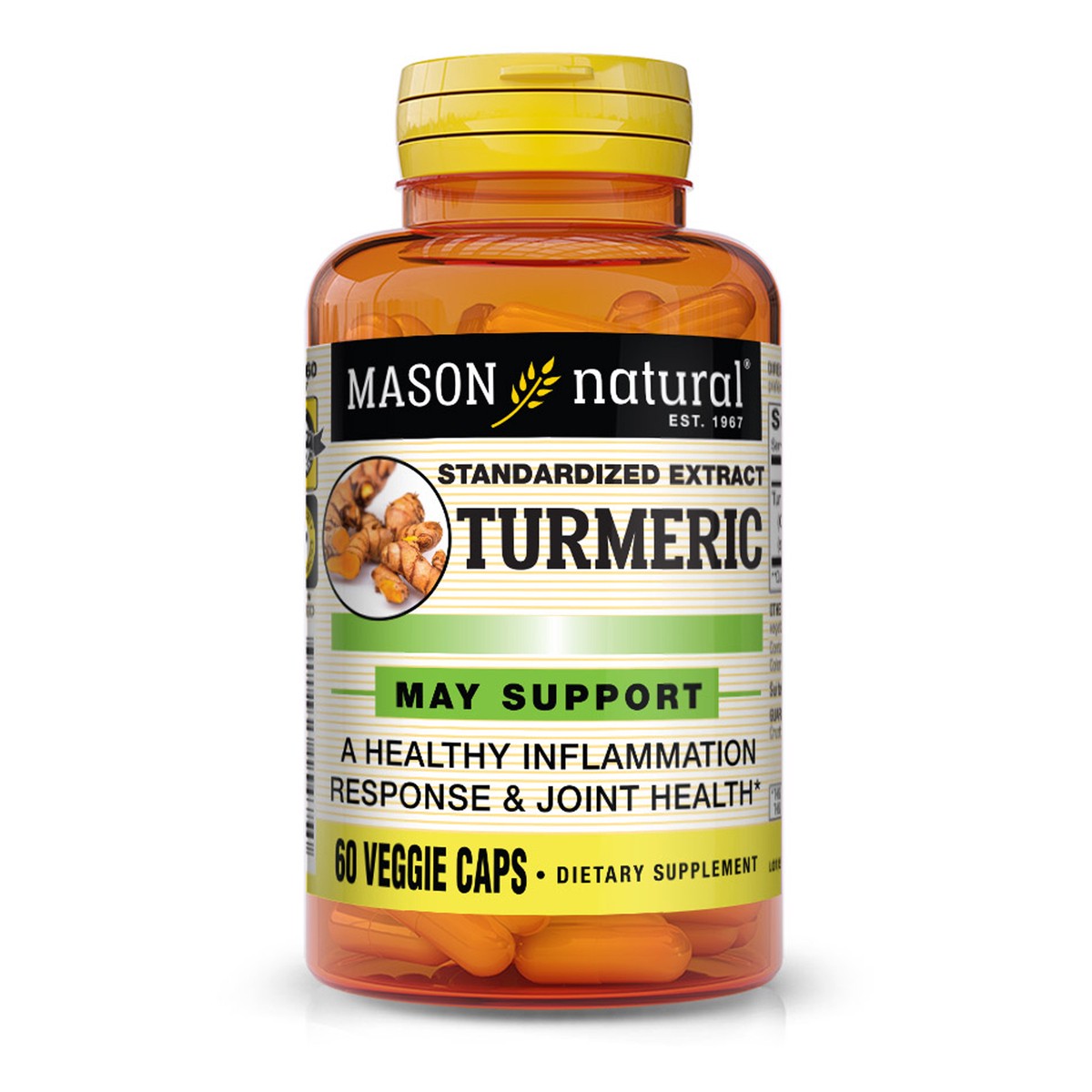 slide 1 of 13, Mason Natural Turmeric, 60 ct