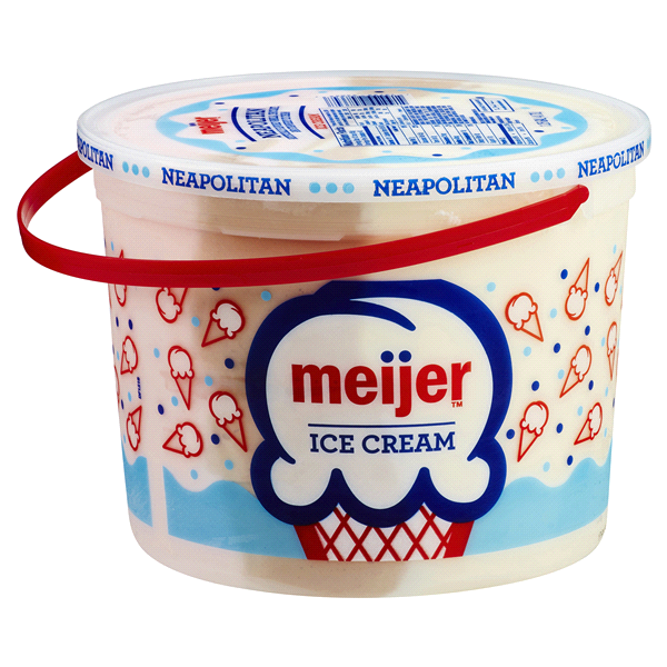 slide 1 of 2, Meijer Ice Cream, Neapolitan, 160 oz