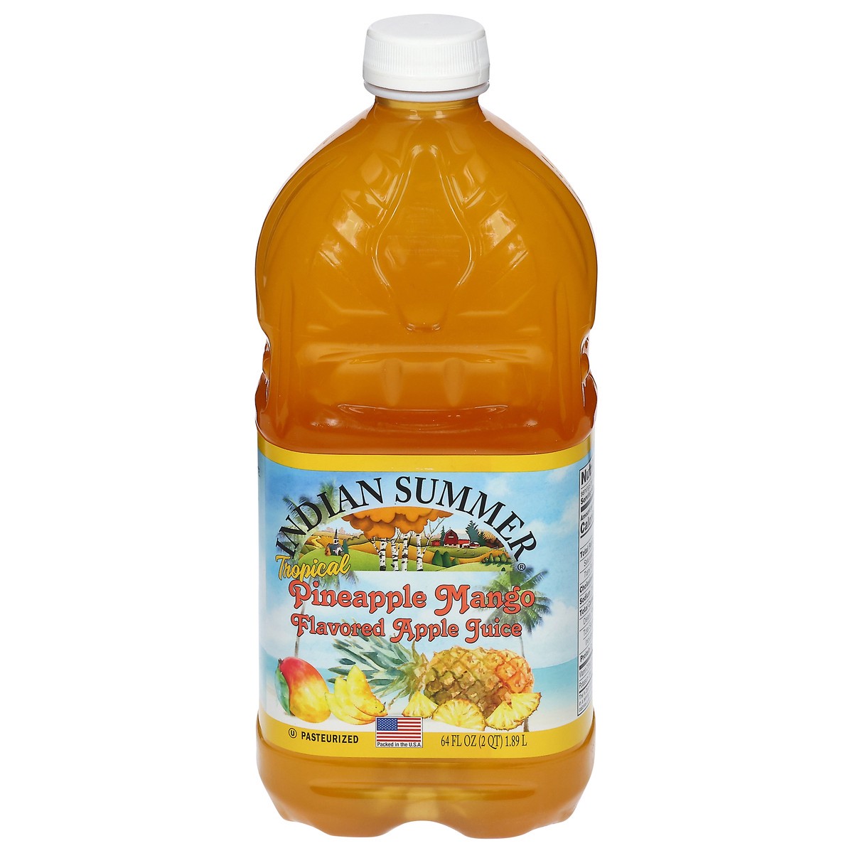 slide 1 of 14, Indian Summer Tropical Pineapple Mango Apple Juice 64 fl oz, 64 oz