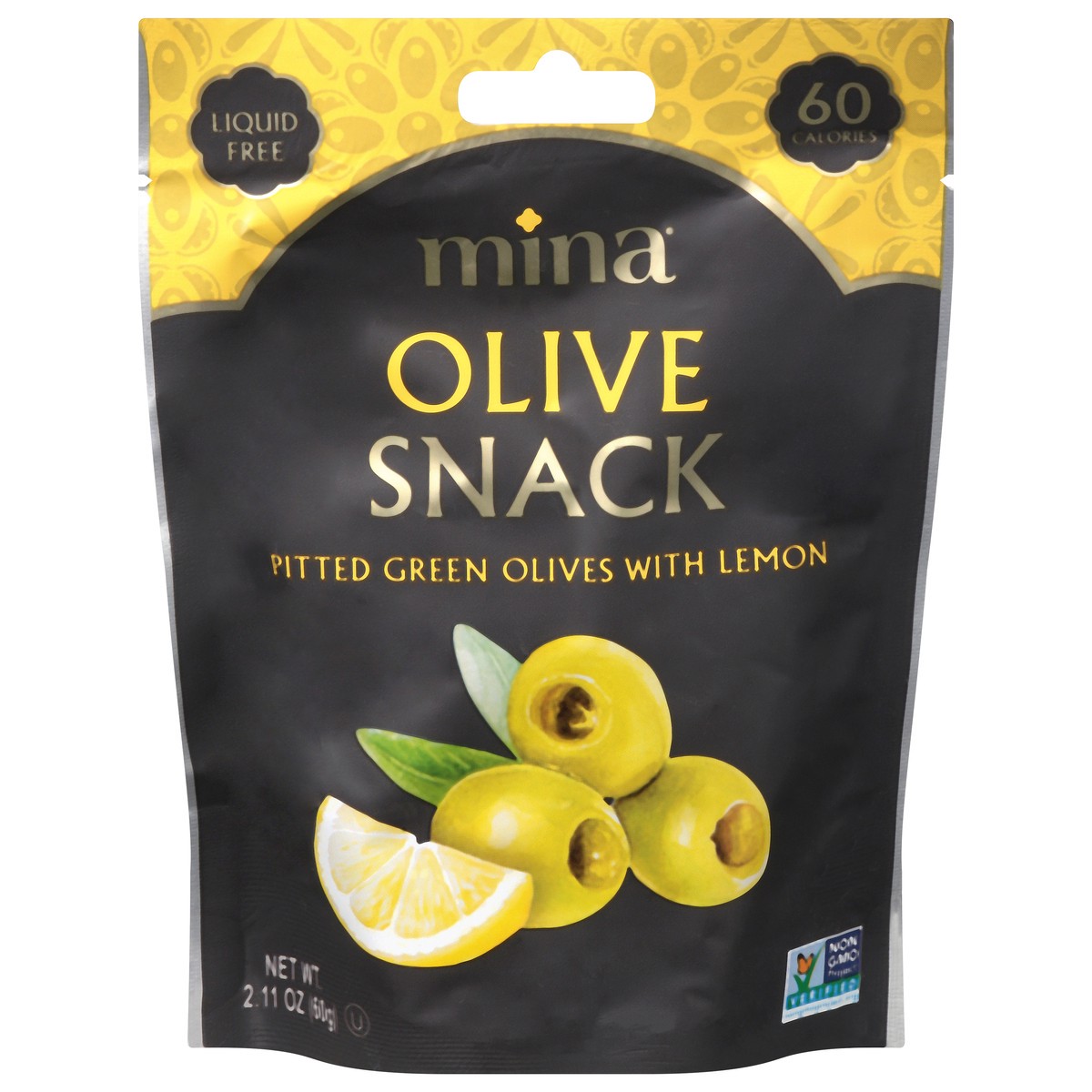 slide 6 of 15, Mina Pitted Green Olives with Lemon 2.11 oz, 2.11 oz
