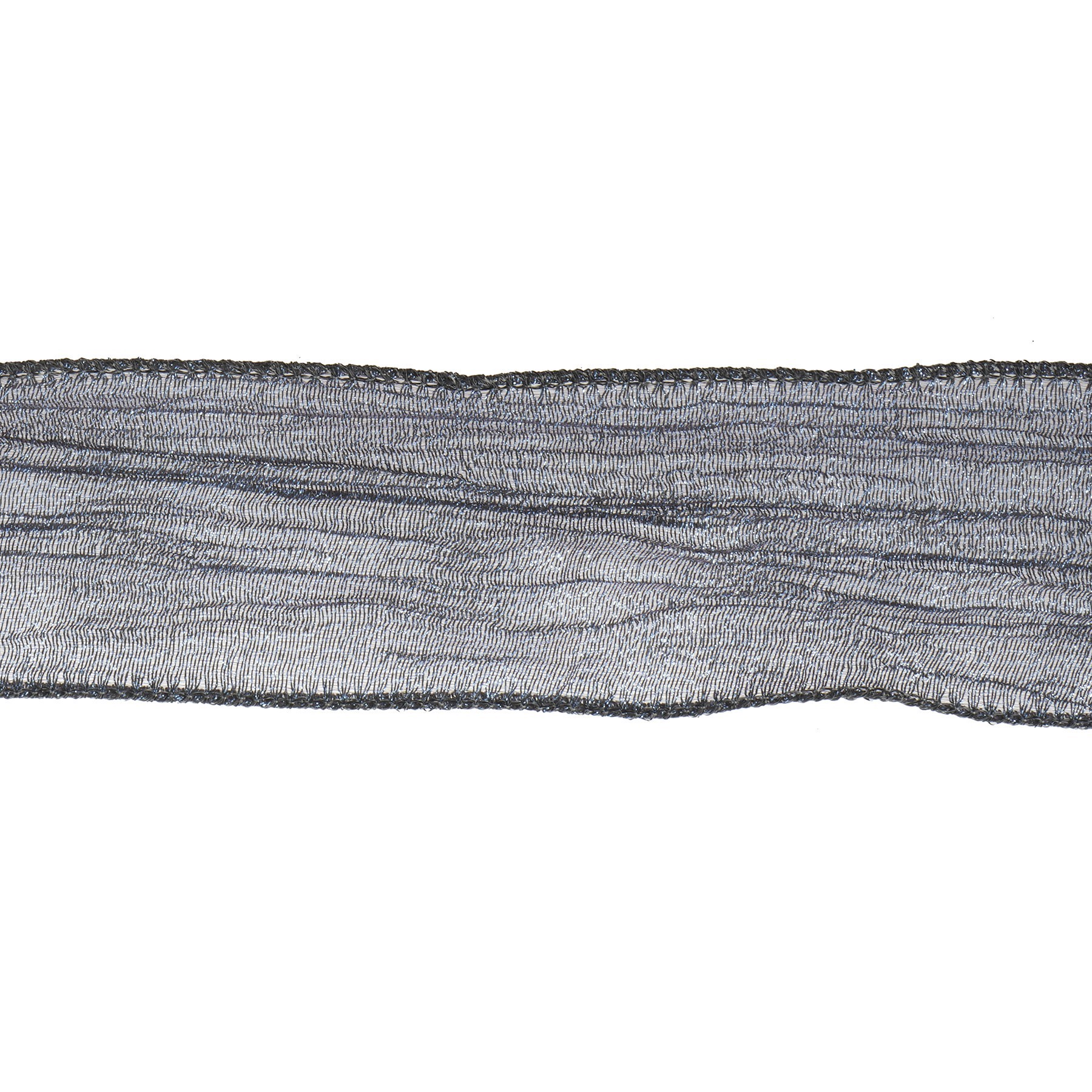 slide 2 of 3, 2.5" X 20ft. Black Metallic Wired Ribbon By Celebrate It Halloween, 2.5 in x 20 ft