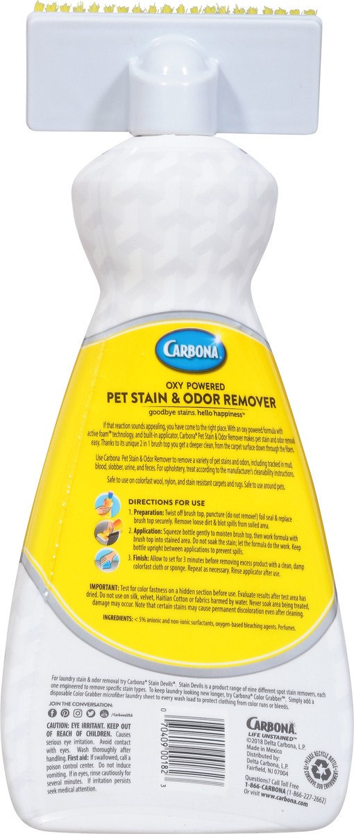 slide 5 of 10, Carbona Carba 2 In Pet Stain And Odor Remover, 22 oz