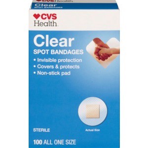 slide 1 of 1, CVS Health Clear Bandages, Spot, 100 ct