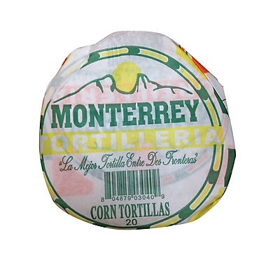 slide 1 of 1, Tortilleria Monterrey Corn Tortillas, 20 ct