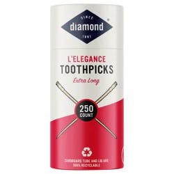 Diamond L'Elegance Toothpicks Extra Long 250 ea