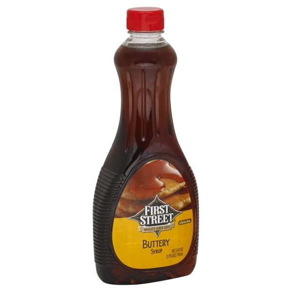 slide 1 of 1, First Street Buttery Pancake Syrup, 24 oz