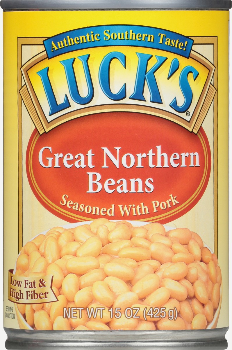 slide 12 of 13, Luck's Seasoned with Pork Great Northern Beans 15 oz, 15 oz