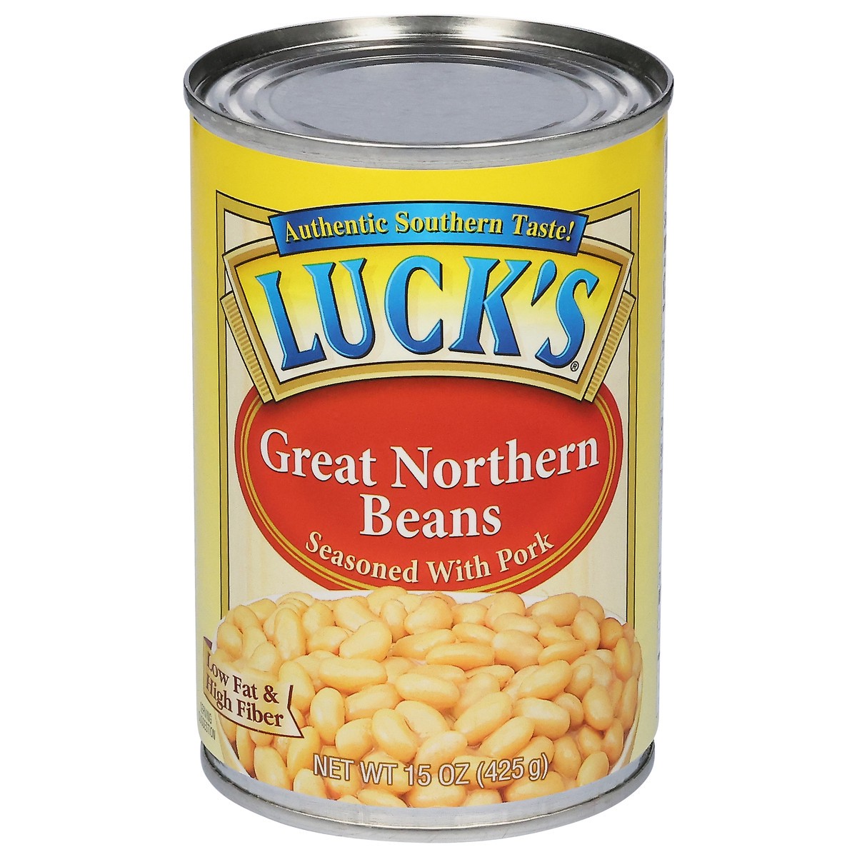 slide 1 of 13, Luck's Seasoned with Pork Great Northern Beans 15 oz, 15 oz