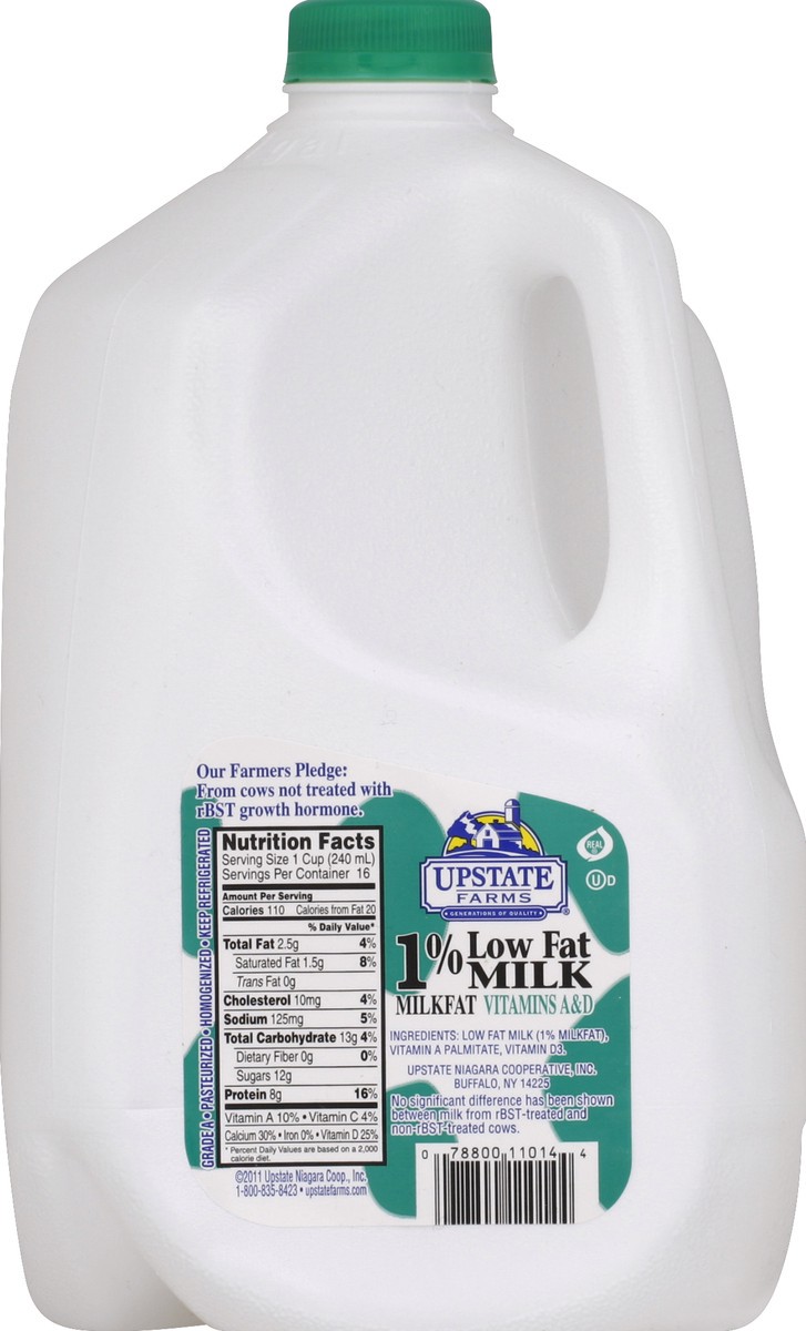 slide 4 of 4, Upstate Farms 1% Reduced Fat Milk, 1 gal